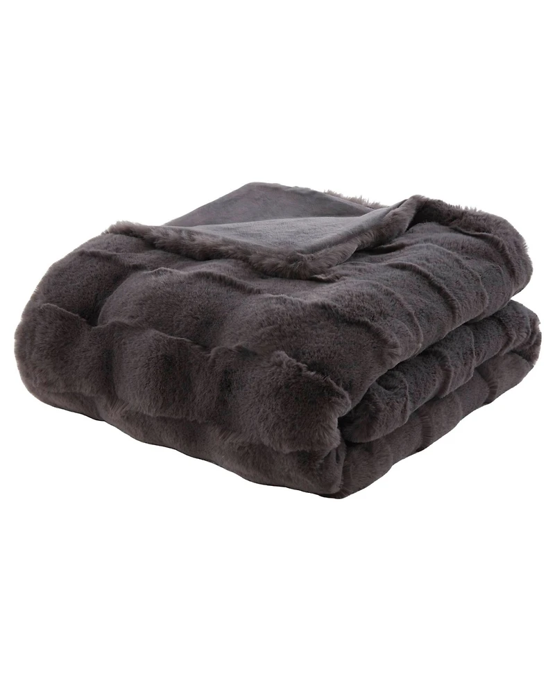 Madison Park Vivienne Faux Fur Throw, 50" x 60"