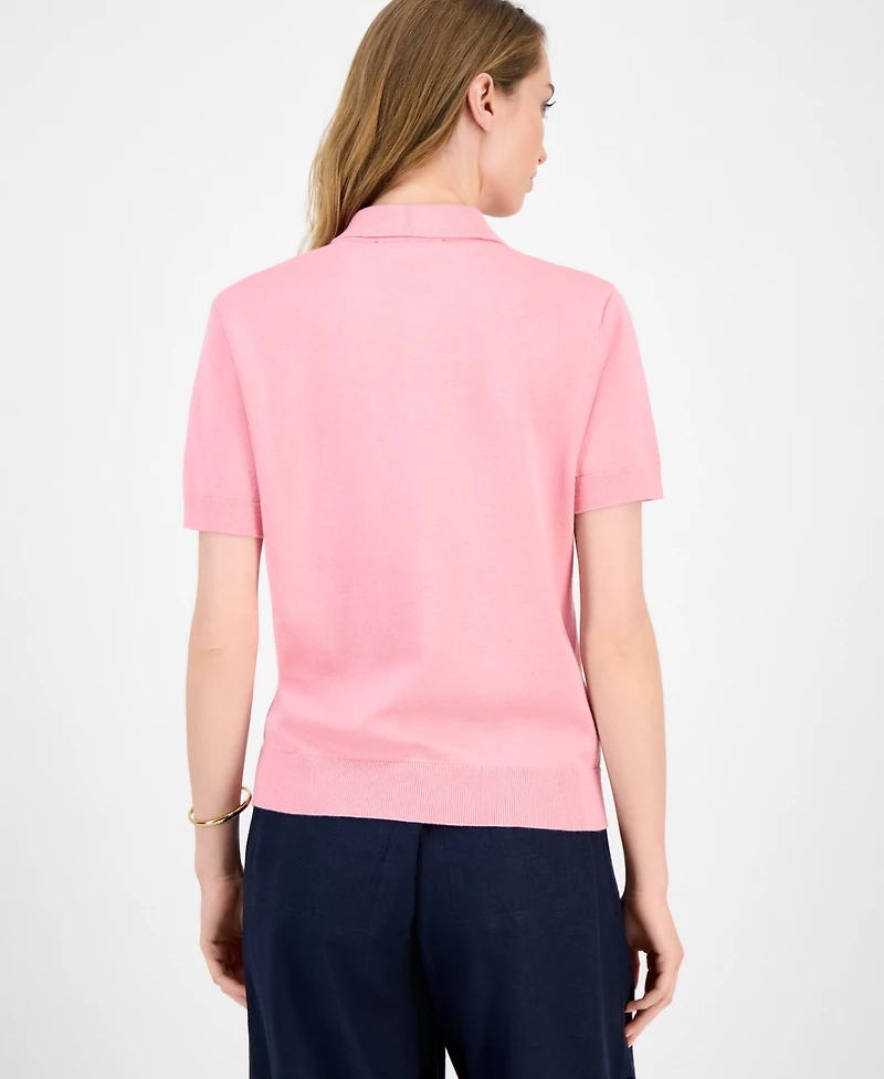 Tommy Hilfiger Women's Embellished Polo Sweater