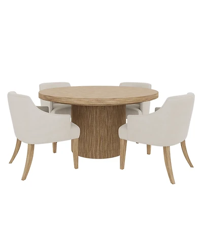 Furniture Frandlyn 5-Pc. Dining Set (Round Table + 4 Host Chairs)