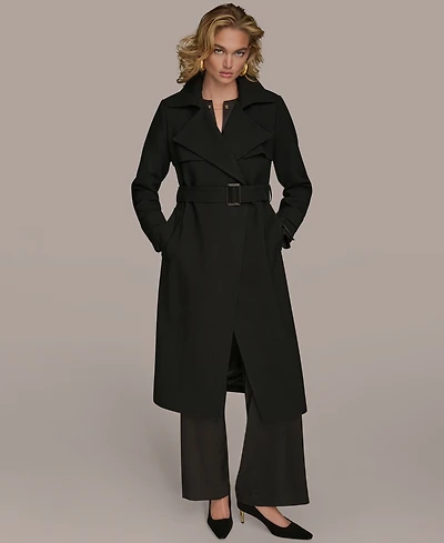 Donna Karan New York Women's Belted Notched-Collar Trench Coat