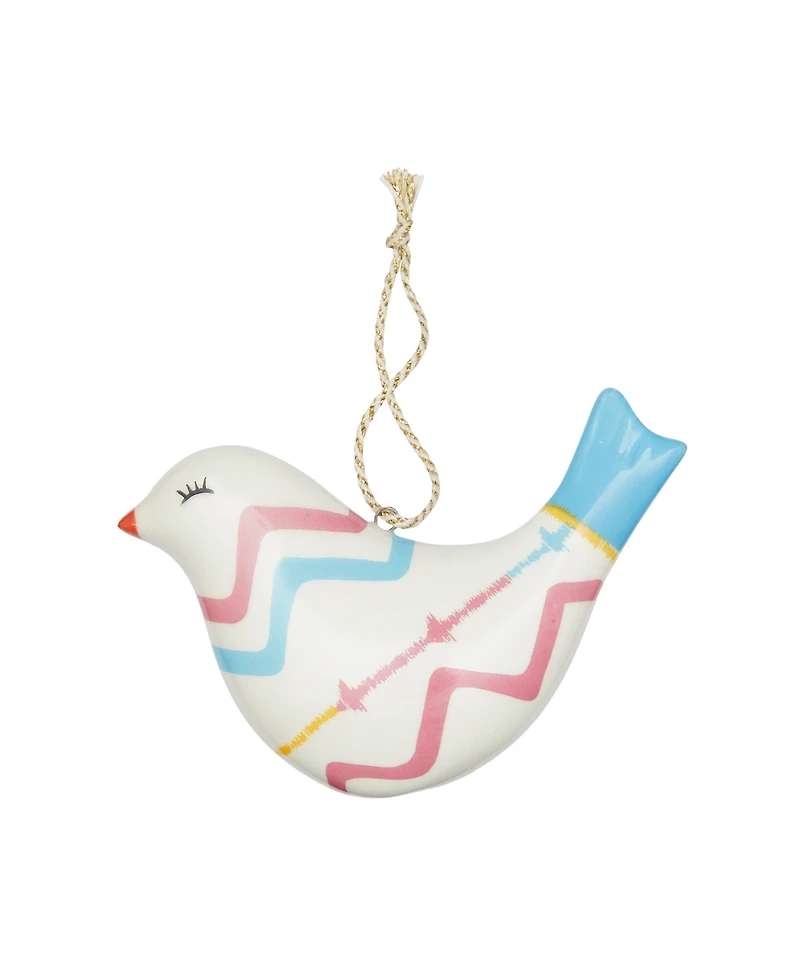 Spode Kit Kemp Christmas Puffed Bird Rik Rak Ornament