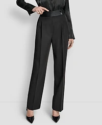Dkny Women's Tuxedo Look Wide Leg Trousers