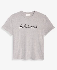 On 34th Women's Knit Short-Sleeve Hilarious Graphic T-Shirt, Macy's Exclusive