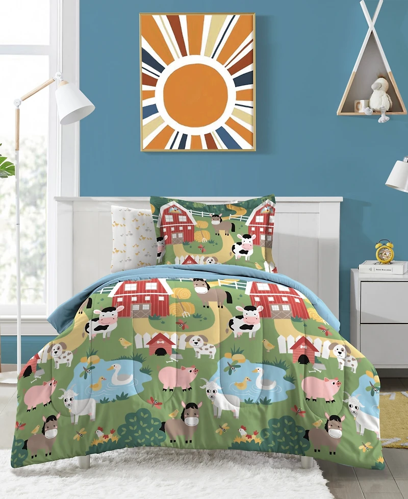 Dream Factory Barnyard Animals 5-Pc. Comforter Set, Twin