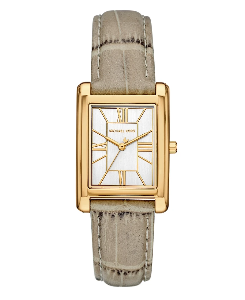 Michael Kors Women's Essex Three-Hand Nude Leather Watch, 26x36mm