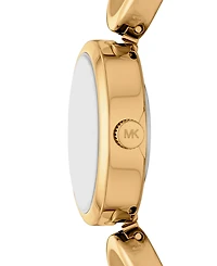Michael Kors Women's Maude Three-Hand Gold-Tone Stainless Steel Watch