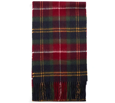 Barbour Men's Cashmere Winterberry Tartan Scarf