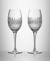 Waterford Lismore Diamond Essence White Wine Medium 15.5oz, Set of 2