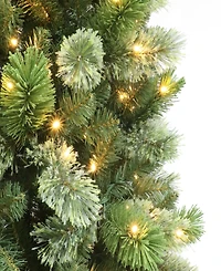 Puleo 7.5' Pre-Lit Artificial Slim Oklahoma Pine Tree