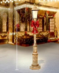 Puleo 84" Pre-Lit Outdoor Lamp Post with Warm White Led Lights