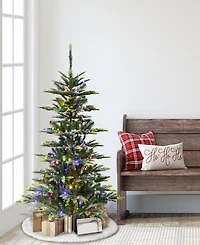 Puleo 4.5' Pre-Lit Artificial Aspen Fir Tree