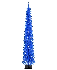 Puleo 6' Pre-Lit Artificial Alpine Pencil Tree