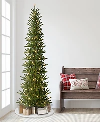 Puleo 7.5' Pre-Lit Artificial Slim Mountain View Spruce Tree