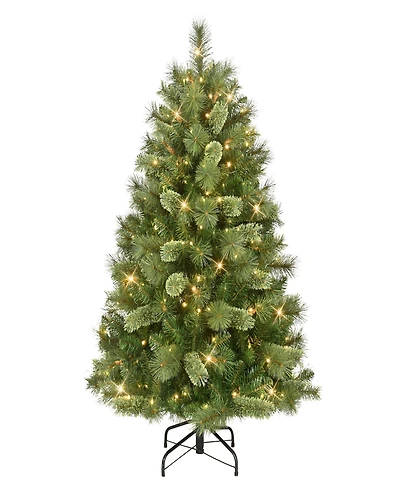 Puleo 4.5' Pre-Lit Artificial Teton Pine Tree with Led Lights