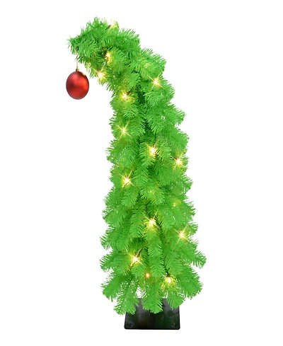 Puleo 3' Pre-Lit Artificial Whimsical Christmas Tree