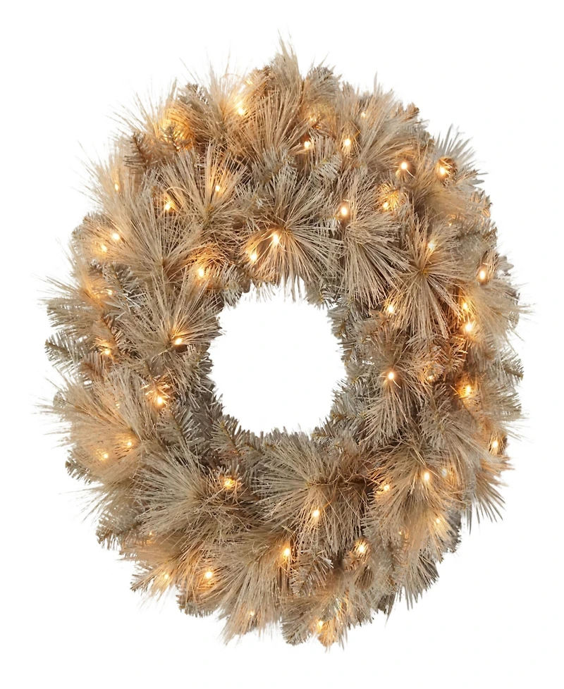 Puleo 24" Pre-Lit Battery-Operated Wreath