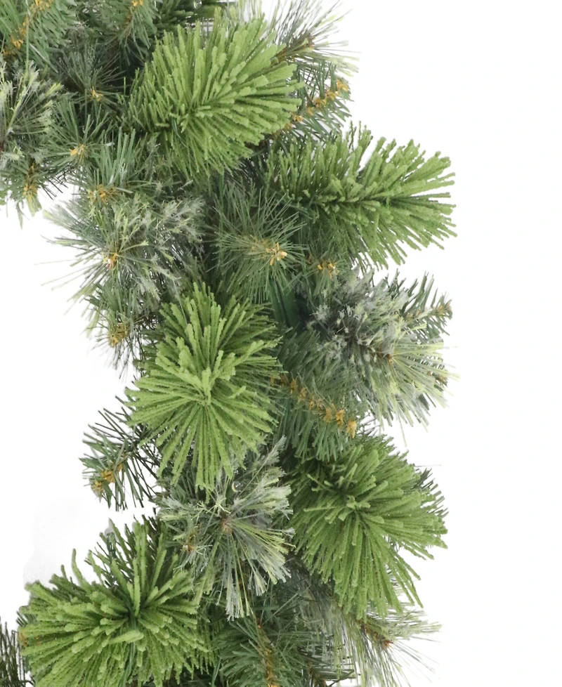 Puleo 24" Pre-Lit Artificial Oklahoma Pine Wreath with Led Lights