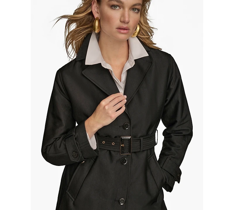 Donna Karan New York Women's Single-Breasted Belted Trench Coat