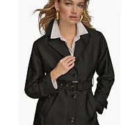 Donna Karan New York Women's Single-Breasted Belted Trench Coat
