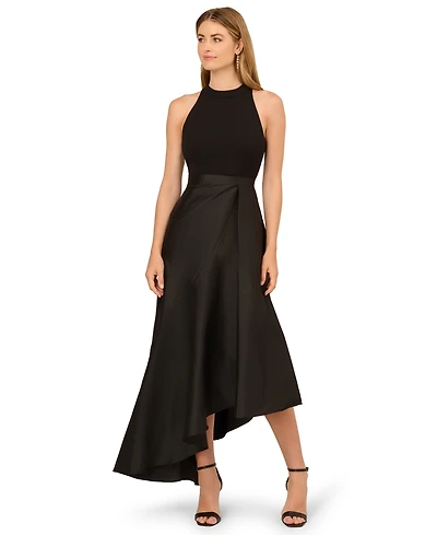 Adrianna Papell Women's Halter Neck Sleeveless Gown