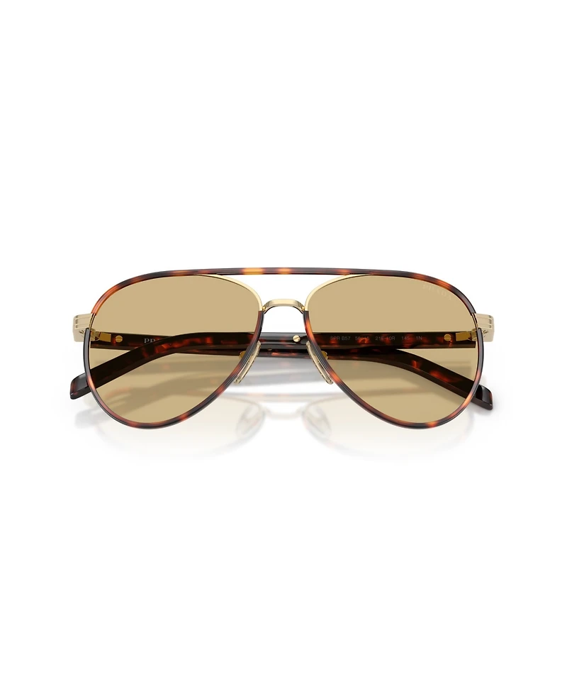 Prada Women's Pilot Aviator Sunglasses, PRB57S