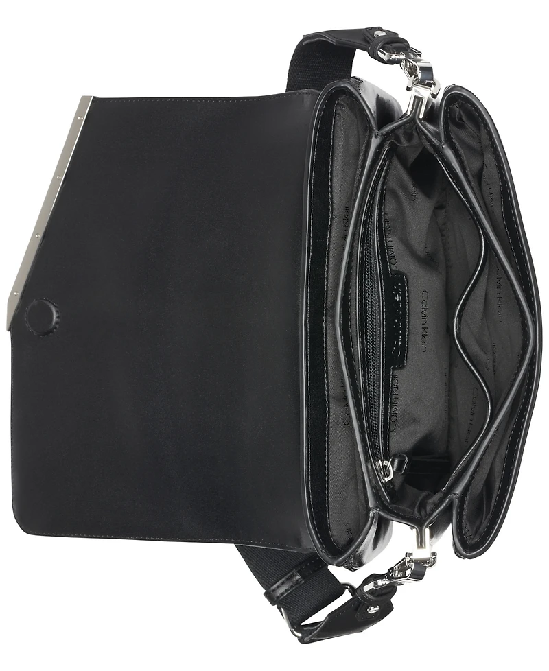 Calvin Klein Women's Ria Patent Piping Crossbody Bag