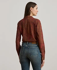 Lauren Ralph Women's Classic Fit Paisley Print Shirt