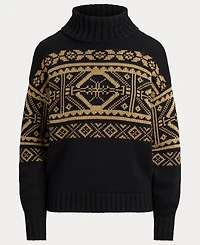 Lauren Ralph Women's Fair Isle Turtle Neck Sweater
