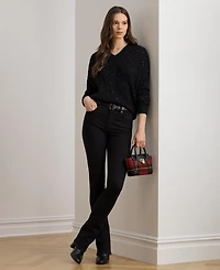 Lauren Ralph Lauren Women's Sequin Detail V-Neck Sweater