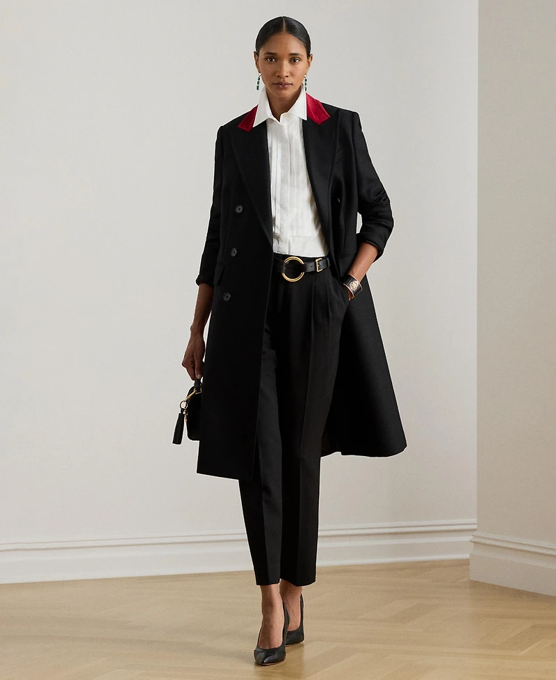 Lauren Ralph Women's Double Breasted Long Sleeve Coat