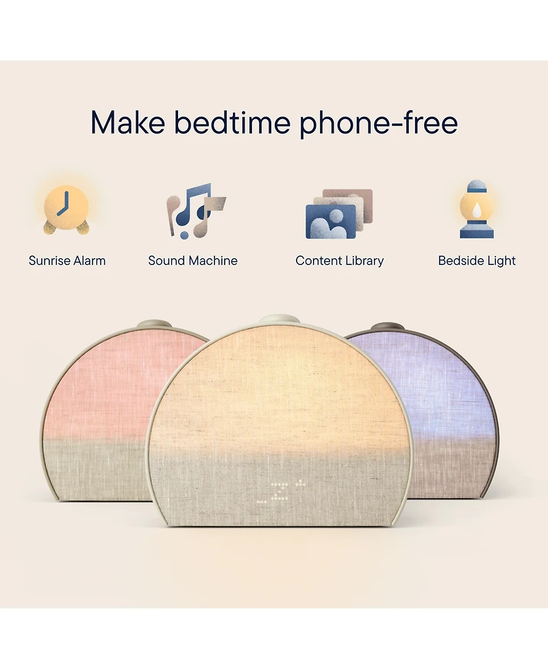 Hatch Restore 3 Sunrise Alarm Clock, Sound Machine, Smart Light (Putty) - White Noise, Screen-Free Sleep Routine