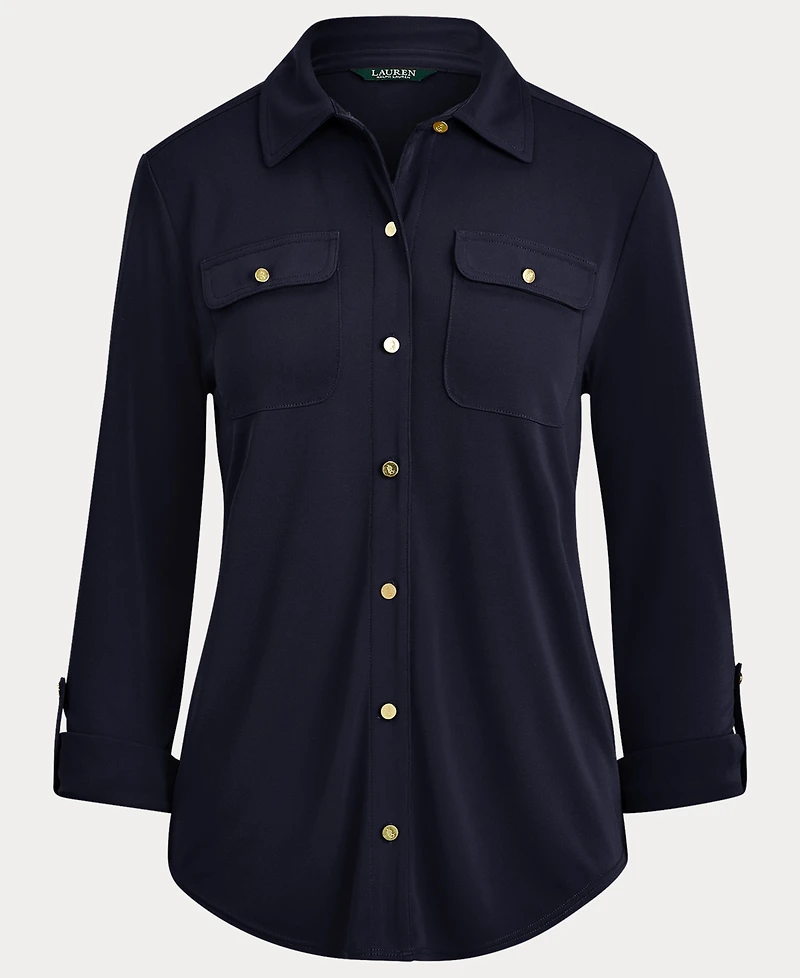 Lauren Ralph Women's Roll-Tab-Sleeve Cardigan