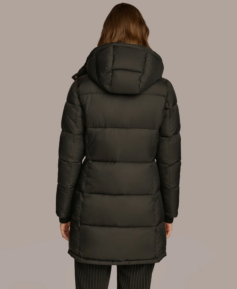 Donna Karan New York Women's Hooded Puffer Coat