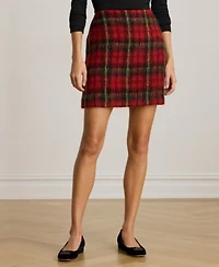 Lauren Ralph Lauren Womens Plaid Pencil Mini Skirt 0p 18