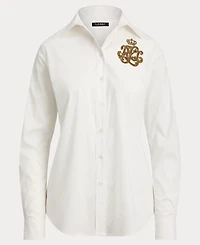 Lauren Ralph Lauren Women's Logo Detail Point Collar Shirt
