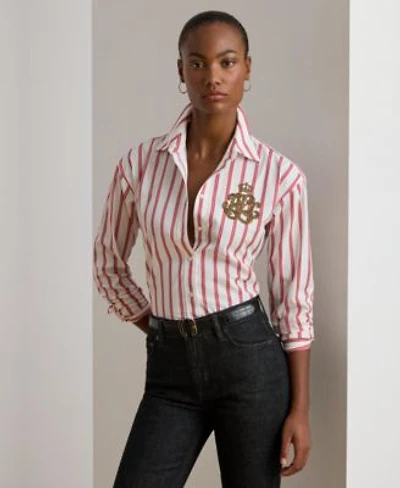 Lauren Ralph Lauren Womens Relaxed Fit Striped Shirt P Xs Xxl