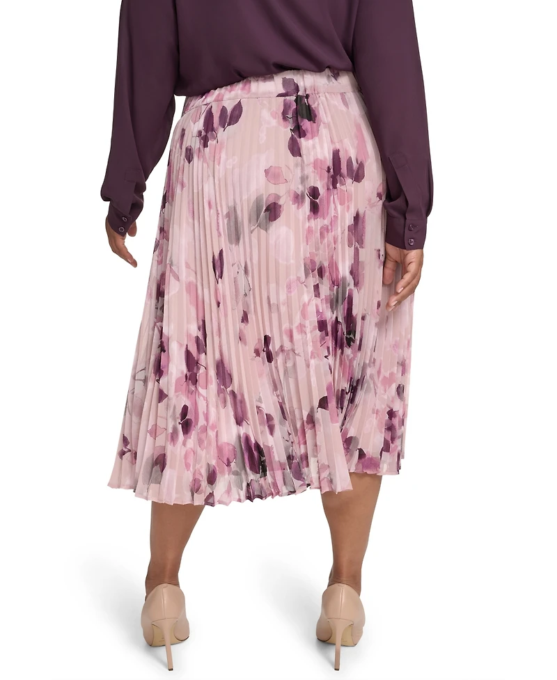 Calvin Klein Plus Printed Midi Skirt