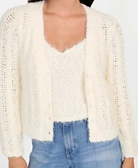 Guess Women's Bea Open Stitch Long Sleeve Cardigan Sweater
