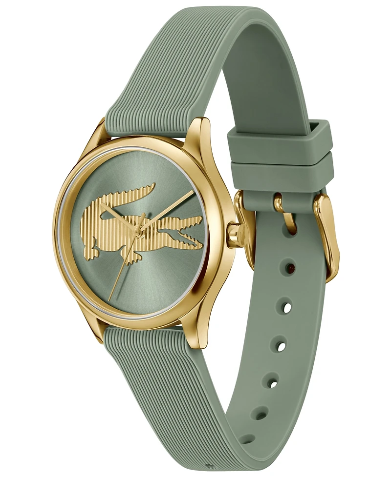 Lacoste Women's Crocodelle Green Silicone Strap Watch, 30mm
