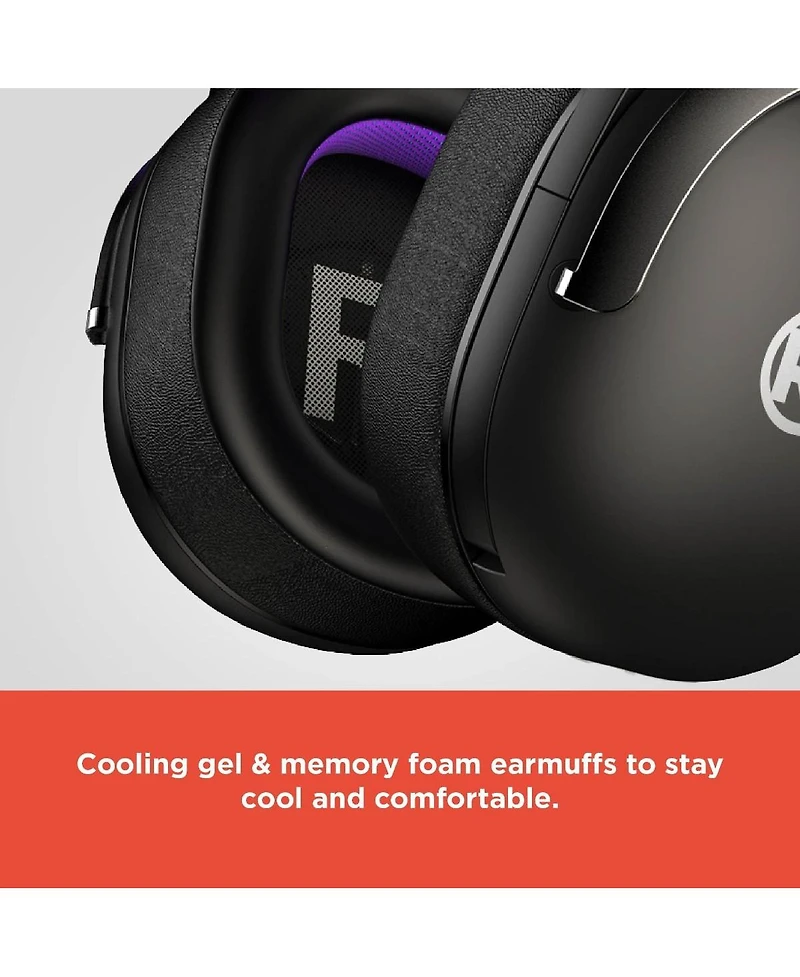RadioShack Cooling Gel Wireless Gaming Headset Purple and Black Type-c Charger 3304449