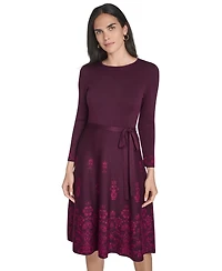 Jessica Howard Women's Placement Print Fit and Flare Dress