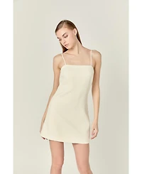 English Factory Women's Back Bow Sleeveless Mini Dress