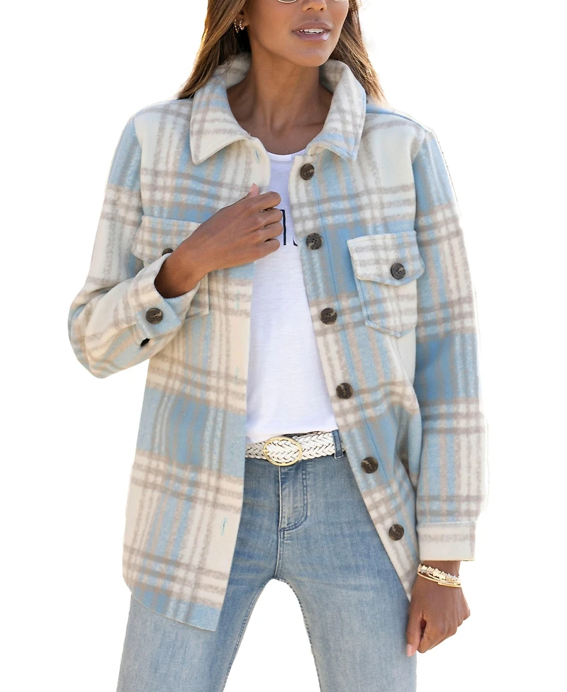 Lascana Women's Plaid Shirt Jacket