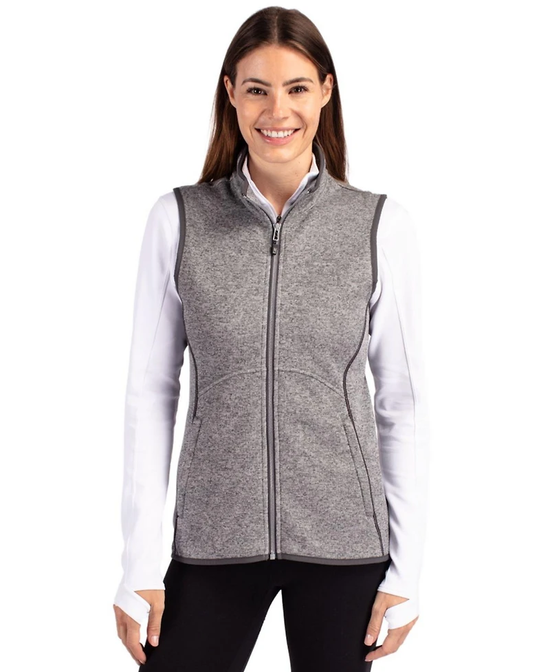 Cutter & Buck Women's Mainsail Sweater Knit Full Zip Vest
