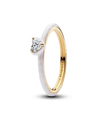 Pandora Gold Plated White Chakra Heart Ring