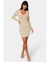 Bebe Women's Ombre Crystal Mini Dress