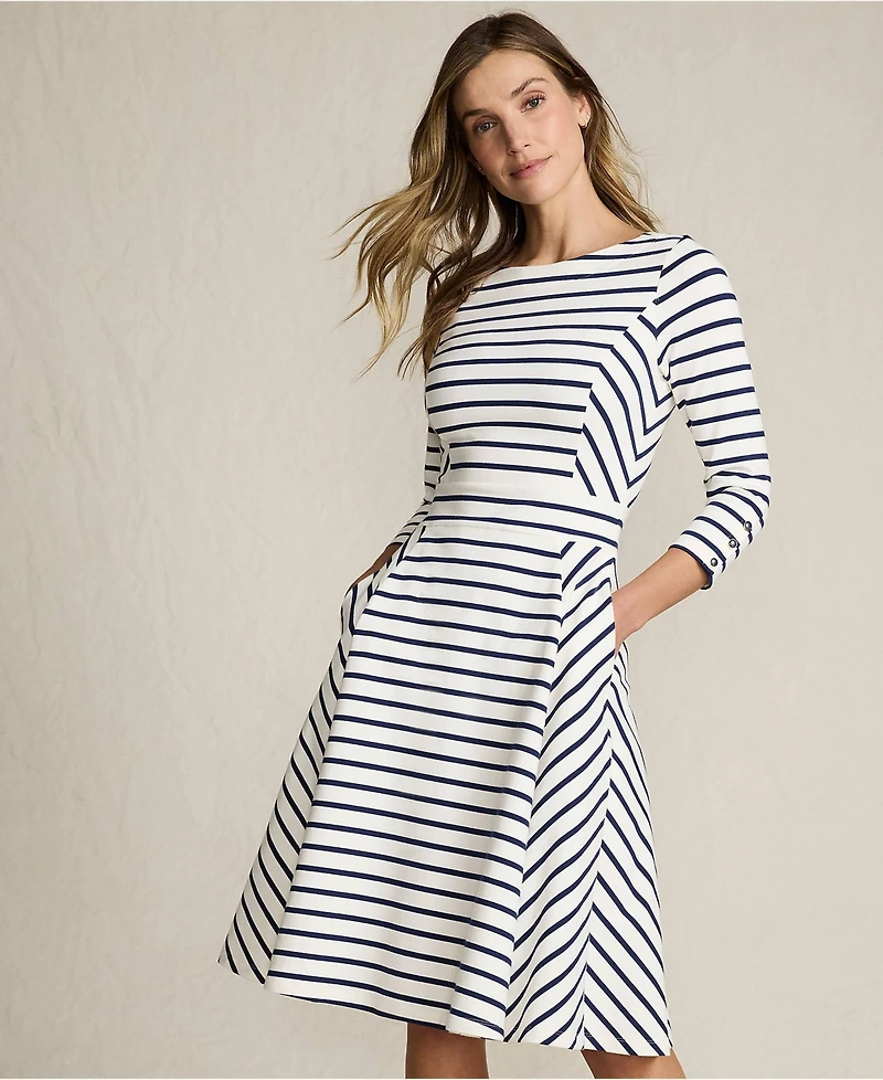 Lands' End Women's Starfish 3/4 Sleeve Dress