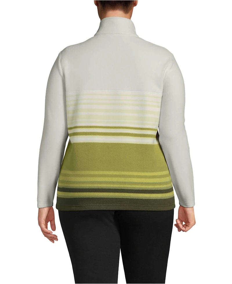 Lands' End Plus Size Anyweather Fleece Quarter Zip Pullover