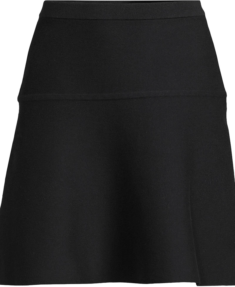 Lands' End Women's Fine Gauge Cotton Sweater Above the Knee Circle Skirt