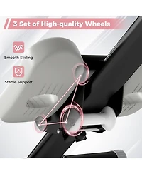 Adjustable Abdominal Trainer with Elbow Support Knee Protection and Lcd Monitor